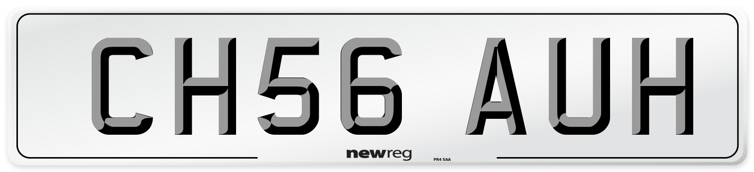 CH56 AUH Number Plate from New Reg